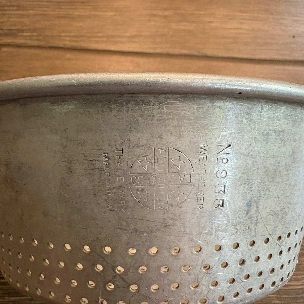 Vintage Mid-Century Ware-Ever TAC U Aluminum‎ Co. Strainer No 933 With Handle